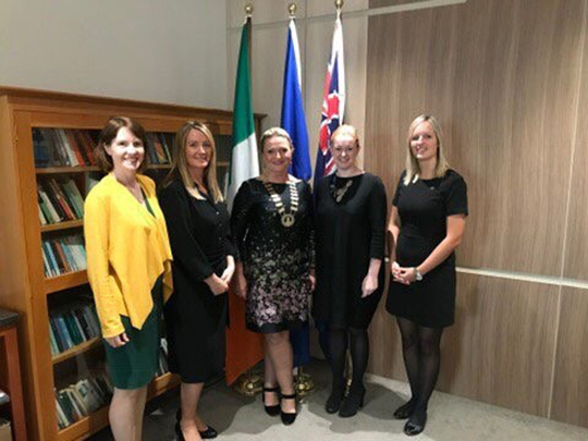 The President of South Dublin Chamber of Commerce with the Consul General and the Directors of the State Agencies courtesy of South Dublin Chamber of Commerce