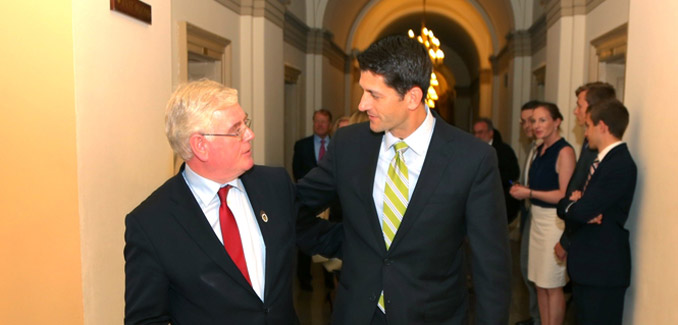 Eamon Gilmore at the US Capitol with Paul Ryan - Copyright 2014 by Marty Katz - 
http://washingtonphotographer.com