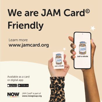 Social slide We are JAM card friendly