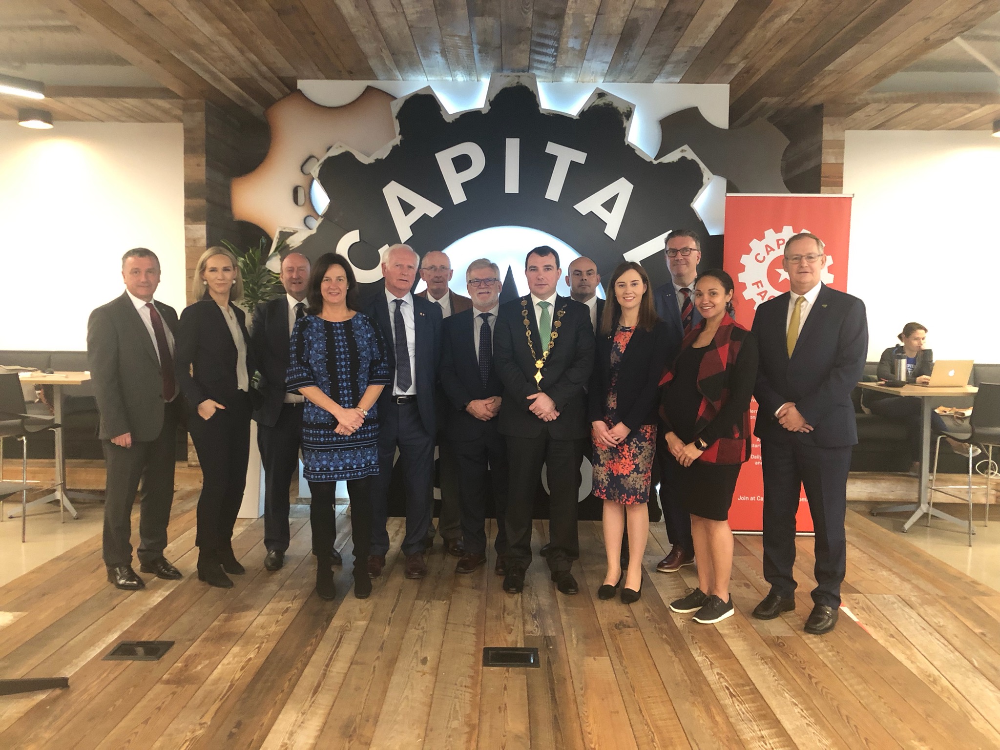 The delegation from Limerick visited Capital Factory, a meeting place for entrepreneurs, investors, business mentors and customers in Texas. 